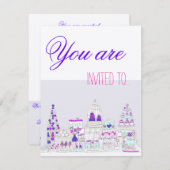 ティーパーティー 招待状 (正面/裏面)