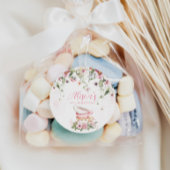 ティーパーティー 2歳の誕生日招待状 ラウンドシール