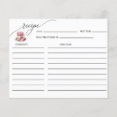 ティーパーティー | Teaブライダルシャワー |レシピカード (正面)