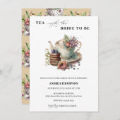 ティーパーティー | Teaブライダルシャワー 招待状 (正面/裏面)
