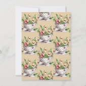 ティーパーティー | Teaブライダルシャワー 招待状 (裏面)