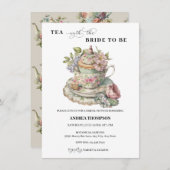 ティーパーティー | Teaブライダルシャワー 招待状 (正面/裏面)