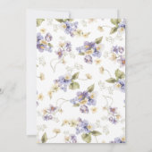 ティーパープルフローラブライダルシャワー 招待状 (裏面)