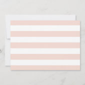 ティーパー茶フローラティーポットピンク誕生日写真 招待状 (裏面)