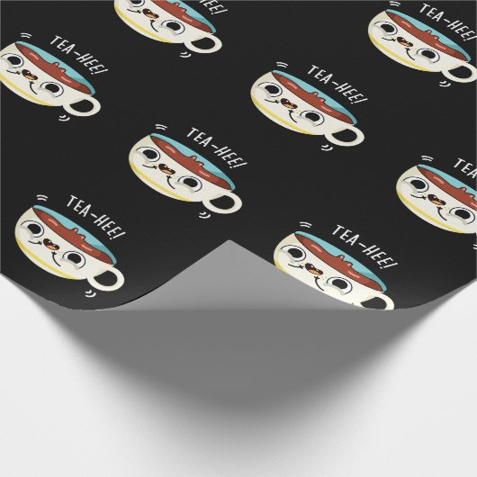 ティーヒおもしろいティーカッププンダークBG ラッピングペーパー (角)