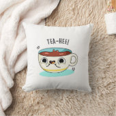 ティーヒおもしろいティーカッププン クッション (ブランケット)