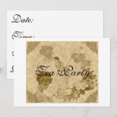 ティービクトリアンパーティの招待状 招待状 (正面/裏面)