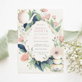 ティーピンクフローラブライダルシャワー 招待状