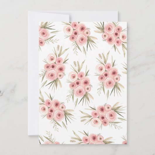 ティーピーキツネガールトバルベビーシャワー招待状 招待状 (裏面)