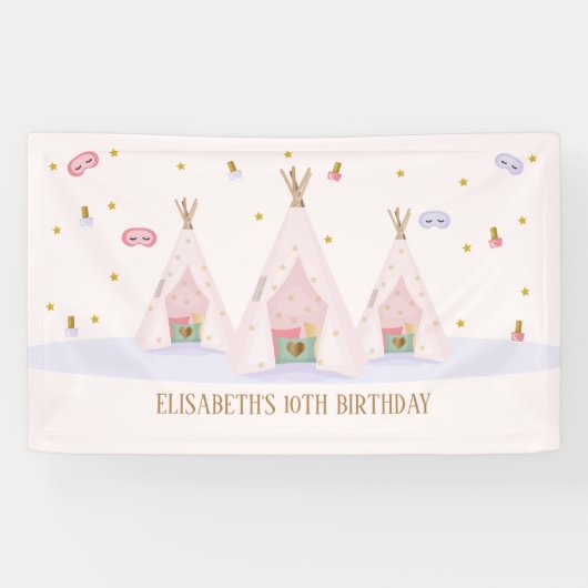 ティーピースパの誕生日パーティー 横断幕 (横)