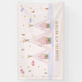 ティーピースパの誕生日パーティー 横断幕 (縦)