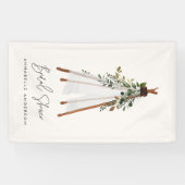 ティーピーモダンの葉、ボヘミアの裏スタイリッシュ庭 横断幕 (横)