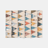 ティーピー型。ウィグワム先住民アメリカの夏のテント フリースブランケット (正面(横))