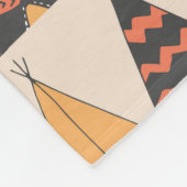 ティーピー型。ウィグワム先住民アメリカの夏のテント フリースブランケット (角)