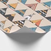 ティーピー型。ウィグワム先住民アメリカの夏のテント ラッピングペーパー (角)