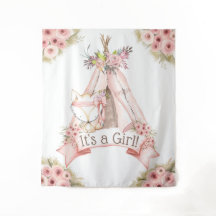 ティーピー フォックス トライバル ベイビー シャワー 背景