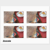 ティーブックとヴィンテージブックの蔵書票 長方形シール (シート)