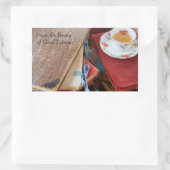 ティーブックとヴィンテージブックの蔵書票 長方形シール (バッグ)