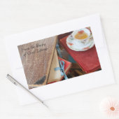 ティーブックとヴィンテージブックの蔵書票 長方形シール (封筒)