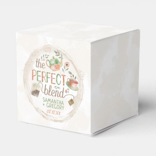 ティーブライダルウェディングシャワーザパーフェクトブレンドパーティー フェイバーボックス (裏面サイド)