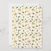 ティーブライダルシャワーレモンズピンクサマー招待状 シーズンカード (裏面)