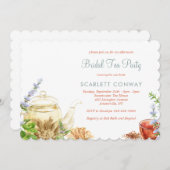 ティーブライダルシャワー 招待状 (正面/裏面)