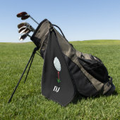 ティーブラックイニシャル ゴルフタオル (グリーン)