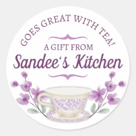 ティーブルーイングボールティーカップ花ギフトラベルステッキ… ラウンドシール