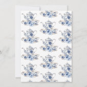 ティーブルーChinoiserieブライダルシャワーパーティー 招待状 (裏面)