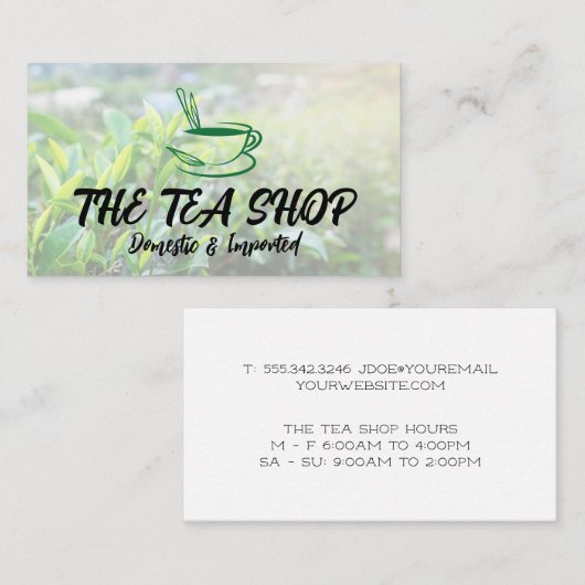 ティープラント | Cup of Tea 名刺 (正面/裏面)
