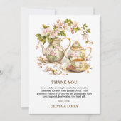 ティーベイビーシャワーサンキューカードのフローラ サンキューカード (正面)