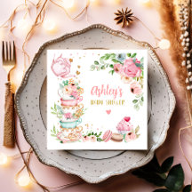 ティーベイビーシャワーピンクフラワーガールベビー醸造中