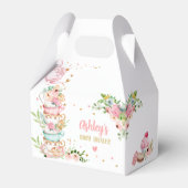 ティーベイビーシャワーピンクフラワーガールベビー醸造中 フェイバーボックス (正面サイド)