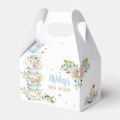 ティーベイビーシャワーブルーフラワーガールベビー醸造中 フェイバーボックス (正面サイド)