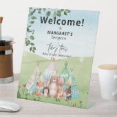 ティーペと小さな足指ベビーシャワー歓迎サイン 台座サイン (インサイチュ)