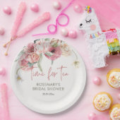 ティーボホフローラブライダルシャワー ペーパープレート (パーティー)