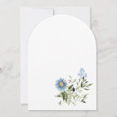 ティーボホベイビーシャワーのための埃っぽいブルータイム 招待状 (裏面)