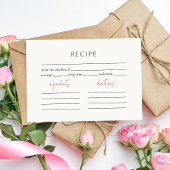 ティーボーホフローラブライダルシャワーレシピ エンクロージャーカード