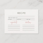 ティーボーホフローラブライダルシャワーレシピ エンクロージャーカード (正面)