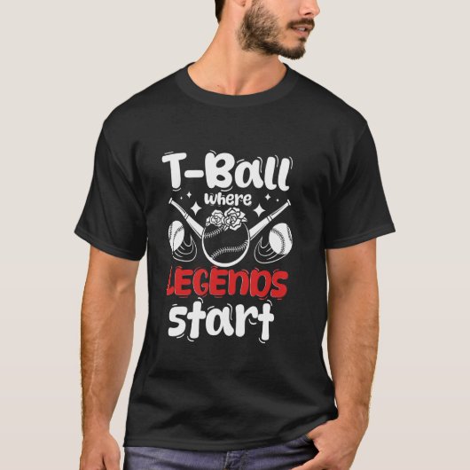 ティーボールママ祖母キャッチャー外野手Tボール Tシャツ (正面)