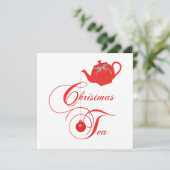 ティーポエレガントットクリスマスティーパーティの招待状 招待状 (スタンド正面)