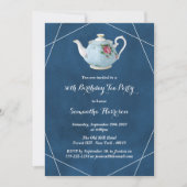 ティーポエレガントット誕生日ティーパーティー 招待状 (正面)