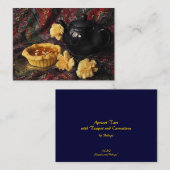 ティーポットおよびカーネーションATCの杏子のタルト 名刺 (正面/裏面)