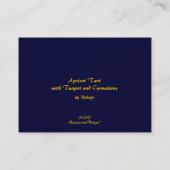 ティーポットおよびカーネーションATCの杏子のタルト 名刺 (裏面)