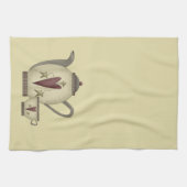 ティーポットおよびティーカップ キッチンタオル (横)