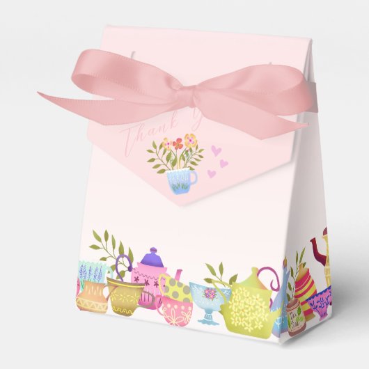 ティーポットとカップの誕生日特典ボックス フェイバーボックス (正面サイド)