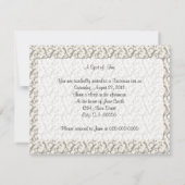 ティーポットとカップをバックファンシーグラウンド 招待状 (裏面)