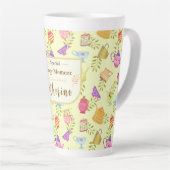 ティーポットとカップガーデンイエロー カフェラテマグ (右アングル)