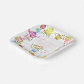 ティーポットとカップ誕生日紙プレート ペーパープレート (傾斜あり)