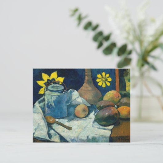 ティーポットとフルーツを使った静物体験 | ポール・ゴーギン ポストカード (スタンド正面)
